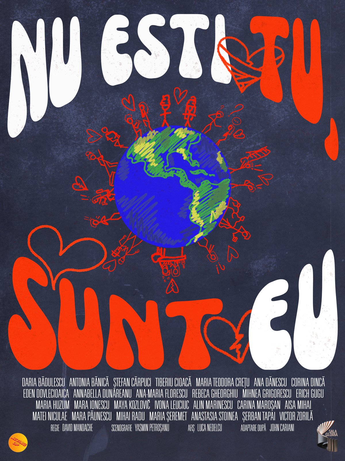 Afișul spectacolului Nu ești tu, sunt eu, Acting up.