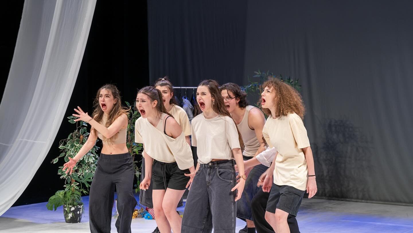 Scenă din spectacolul Albina din capul meu, Acting up.