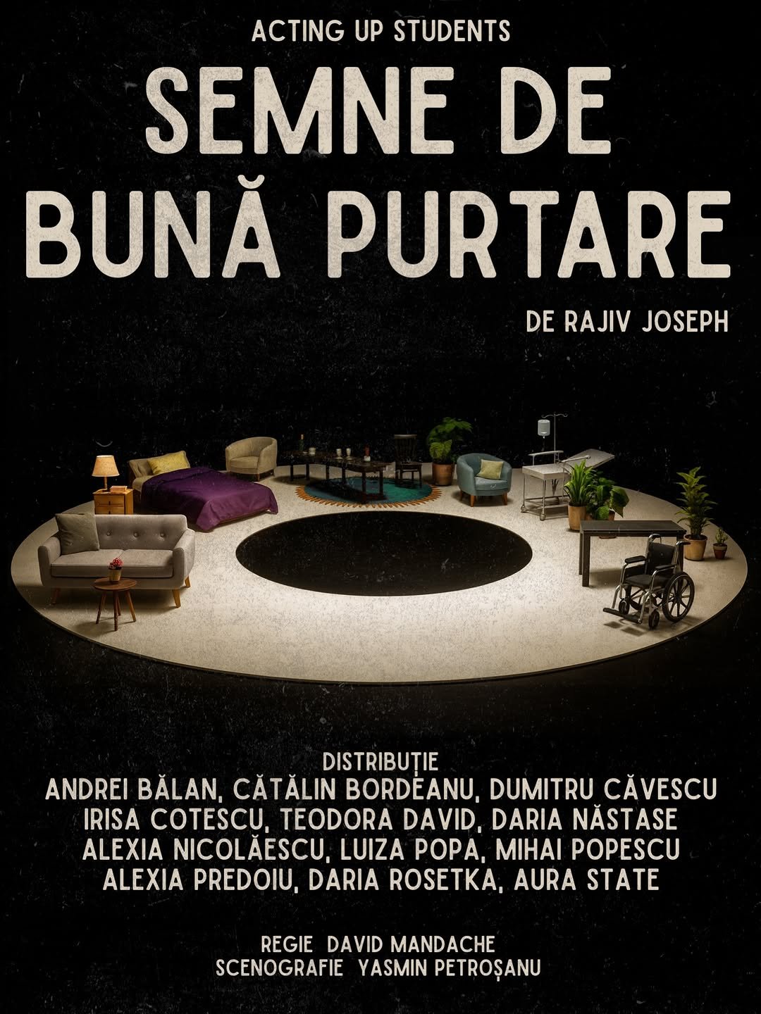 Afișul spectacolului Semne de bună purtare, Acting up.